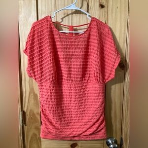HeartSoul size 1X (runs small) unique peachy-colored textured top